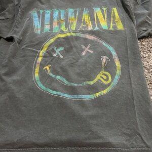 Urban Outfitters Gray Nirvana Graphic Tee